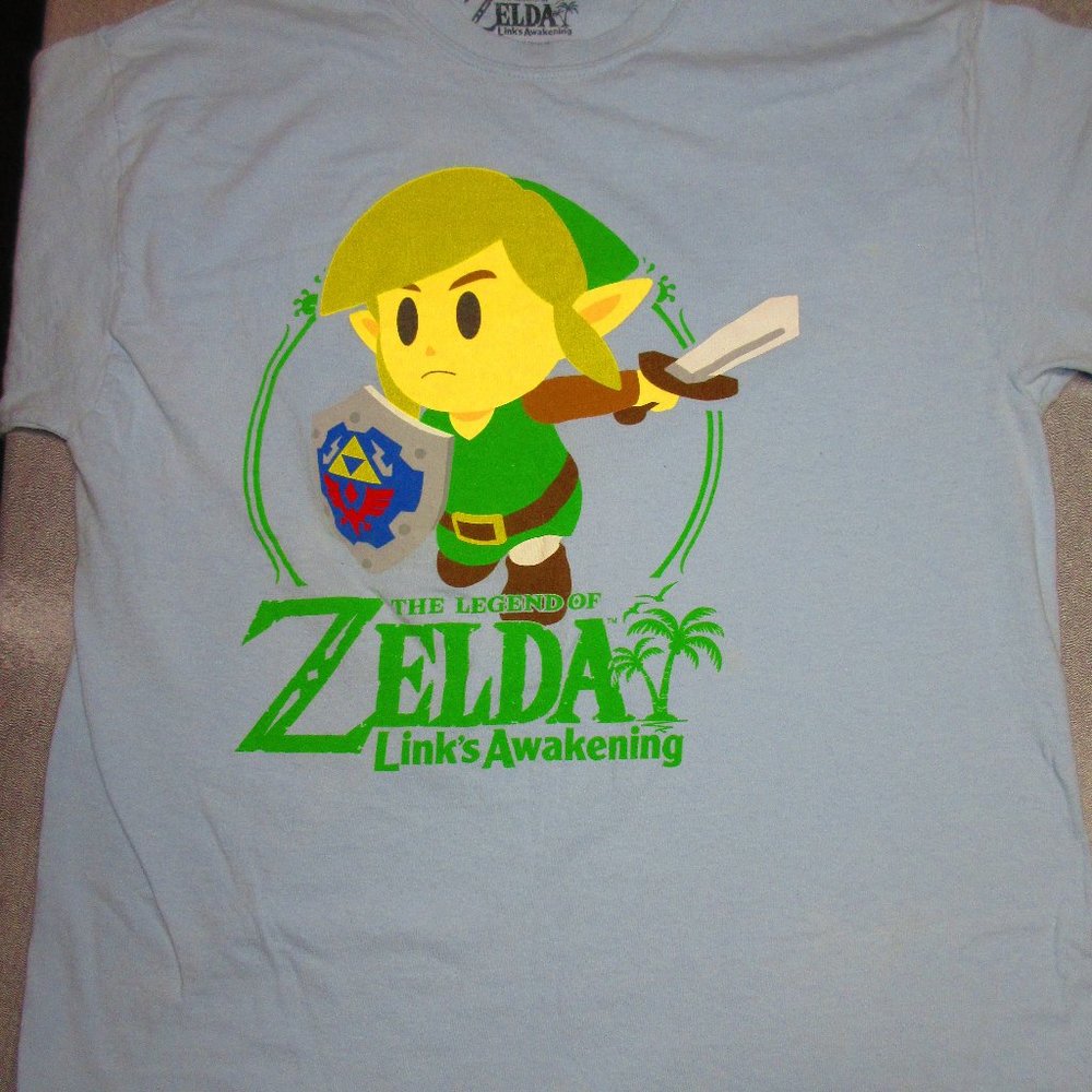 The Legend Of Zelda Links Awakening Mens Tshirt Size LARGE